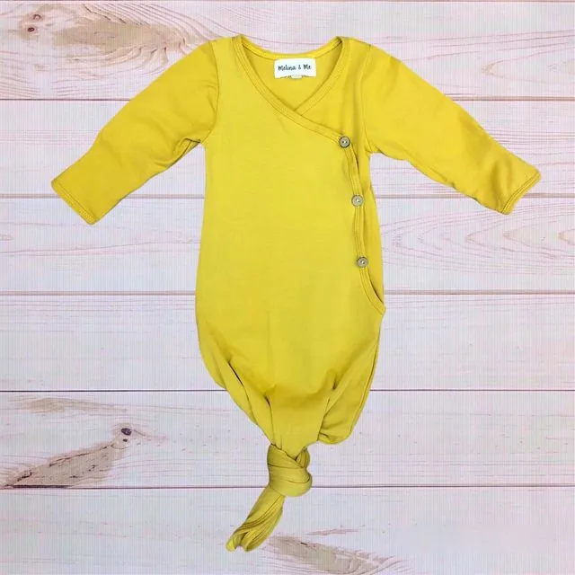 Kimono Baby Gown (Mustard)