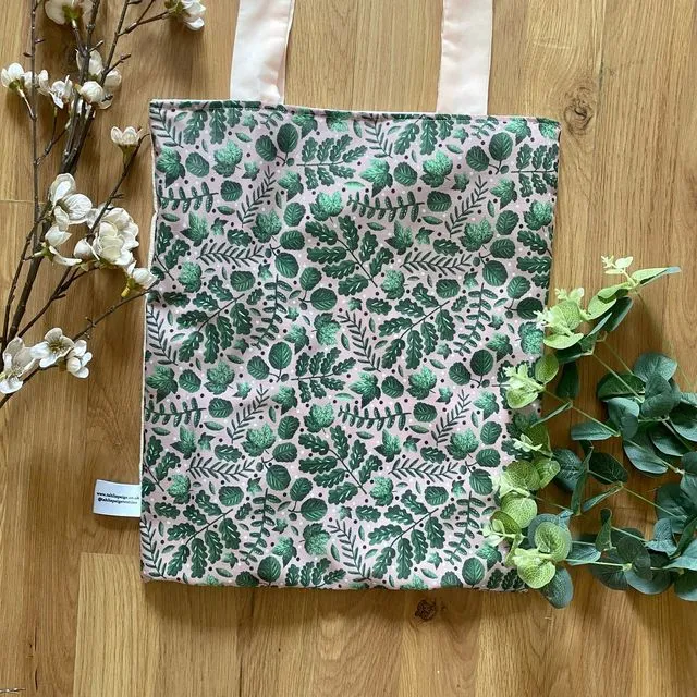 Green Foliage Reusable Tote Shopping Bag