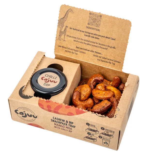 Mango Moa Cashew Nuts Tray with Chilli Dip (Case x 6)