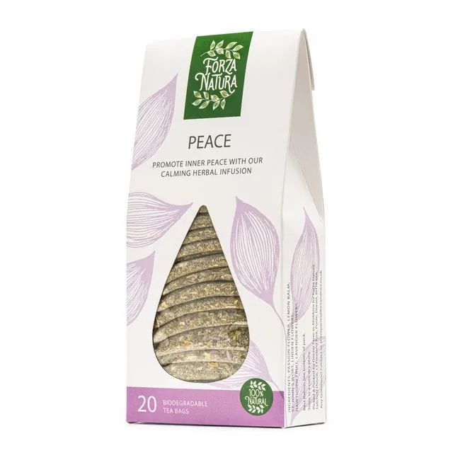 Peace - Herbal Tea Bags - 100% Natural - 20 Biodegradable Bags