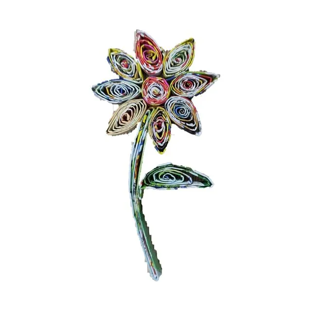 Daisy, Upcycled quilling Ornament, Handcrafted from magazine