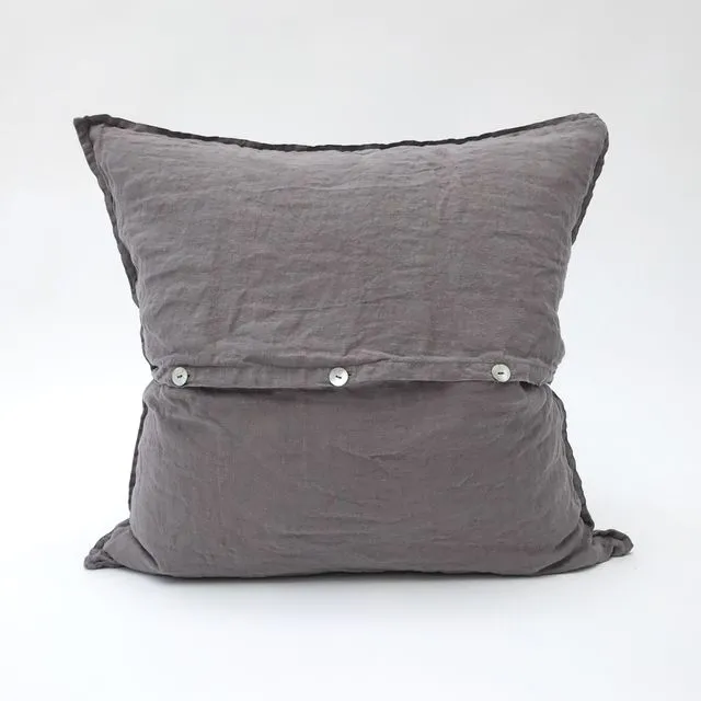 Slate Grey Linen Cushion Cover 60 x 60