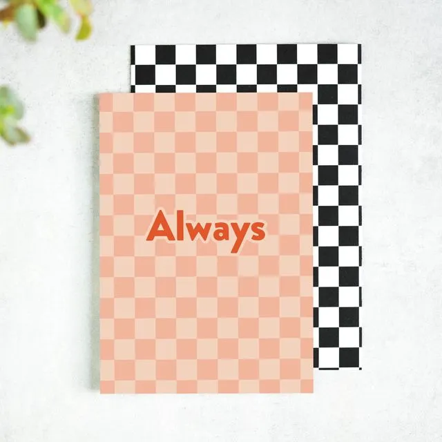 Always Checkerboard Anniversary Card