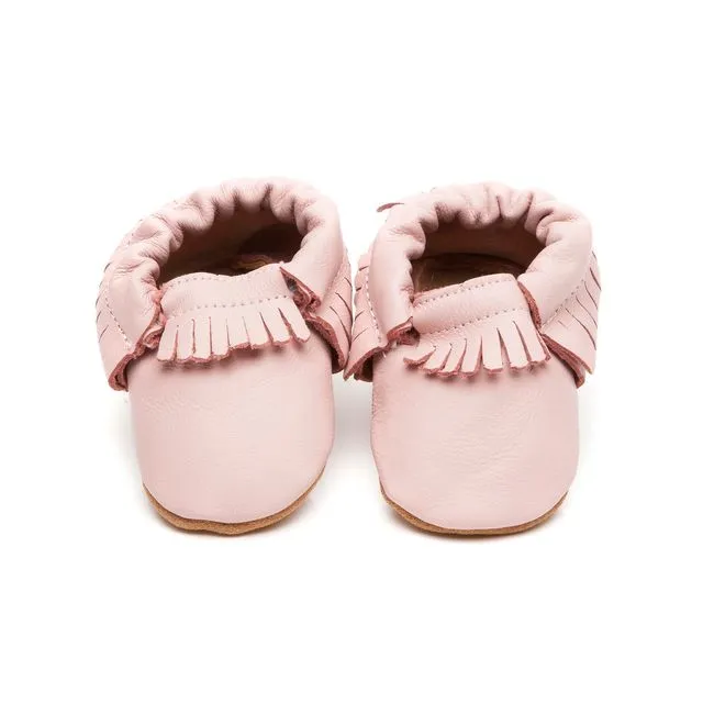 Moccasins Soft Leather Baby Shoes Pink