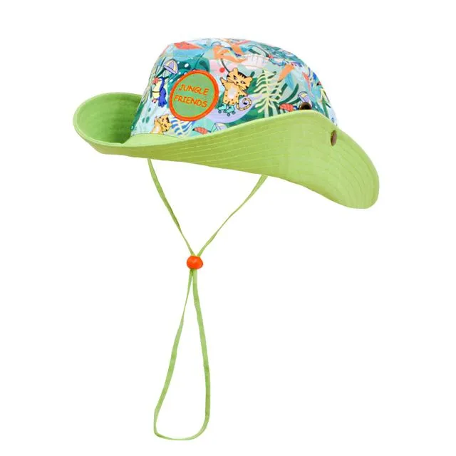 Milk&Moo Kids Sun Hat, Foldable Wide Brim, High Sun Protection, Well Fit, Breathable, Lightweight, Quick Drying, Kids Bucket Hat, For Safari, Fishing, Beach, Play