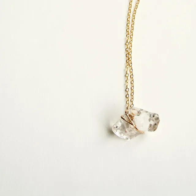 Crystal Chip Wrap Necklace