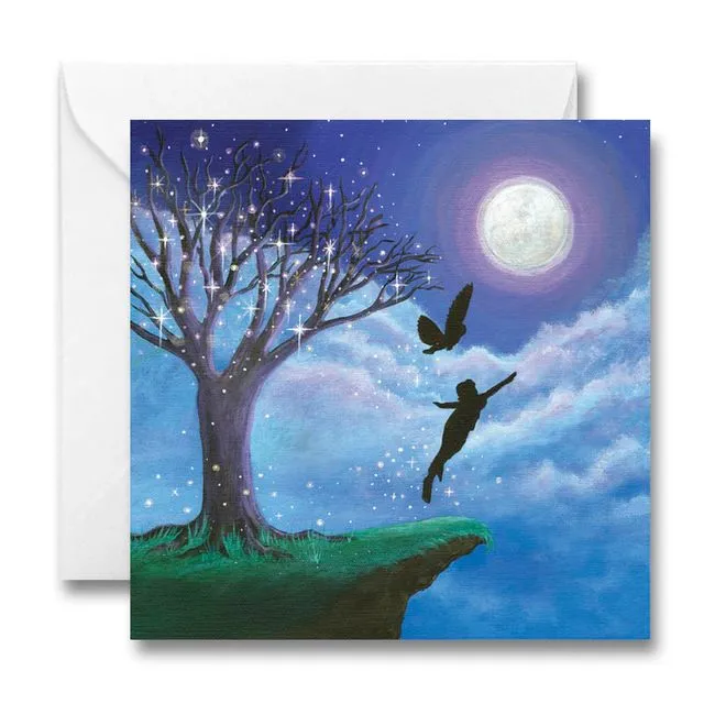 Fly to the moon Greeting Card