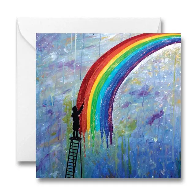 Paint Rainbows Greeting Card