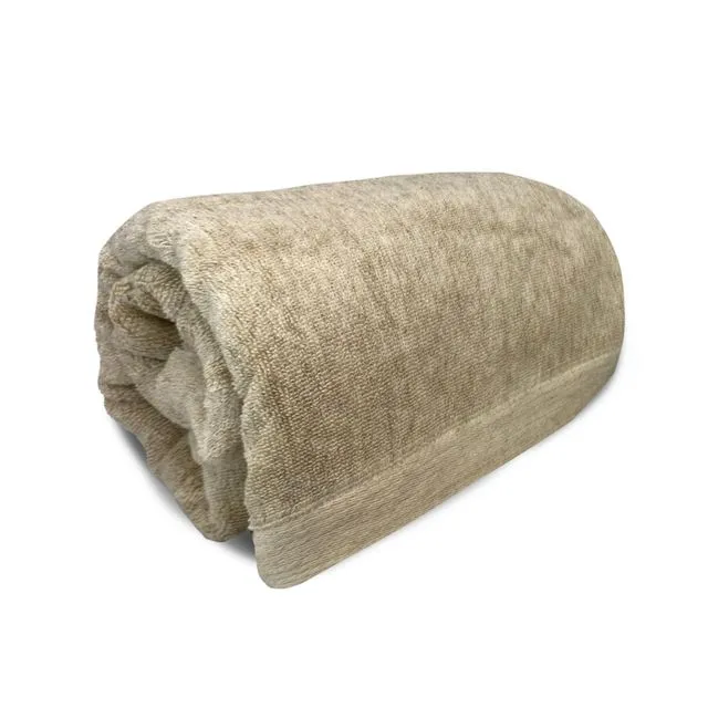 BedVoyage Melange Rayon Bamboo Cotton Bath Sheet - Sand