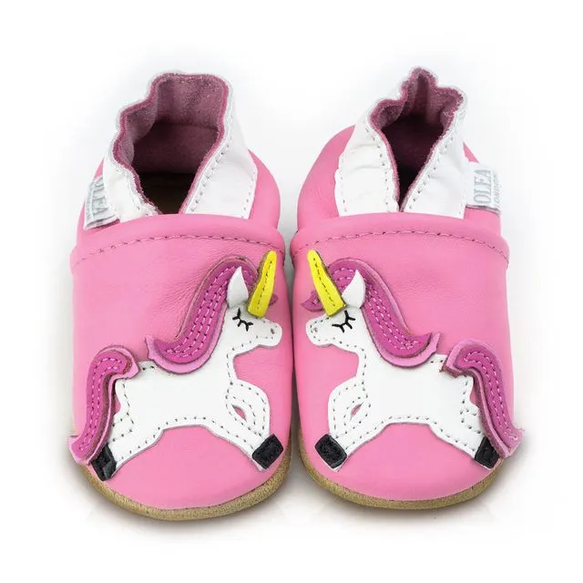 Soft Leather Baby Shoes Unicorn
