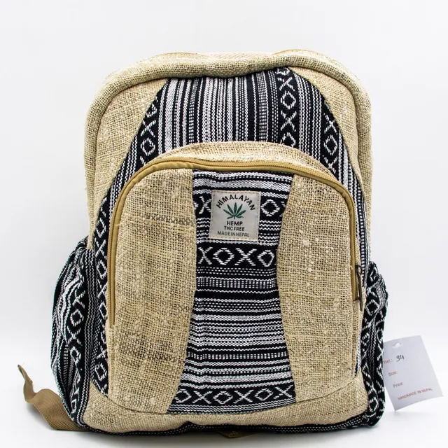 Backpack: Organic Hemp Handmade Backpack | Travel Bag