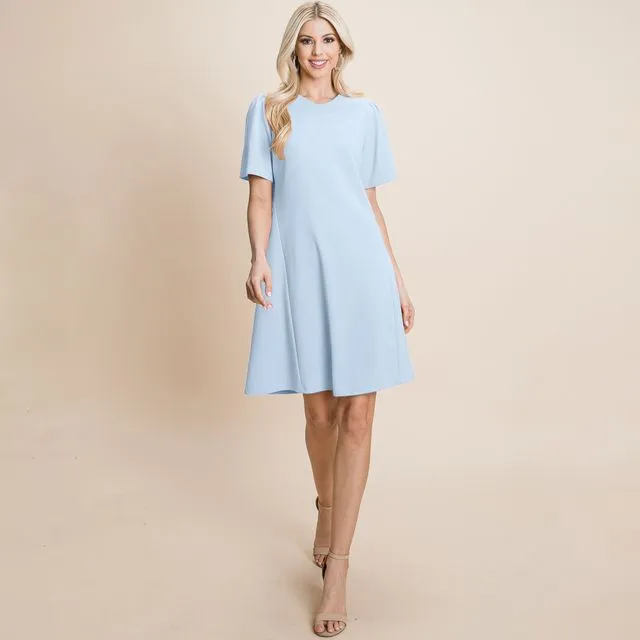 Loose Mini Dress V-Neck Short Sleeve Shift Dress, SML(2-2-2)/1Pack
