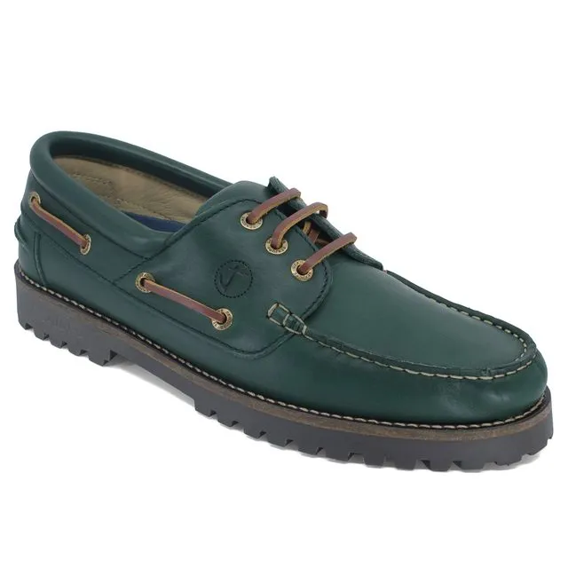 Men’s Boat Shoes Seajure Keem Green Leather