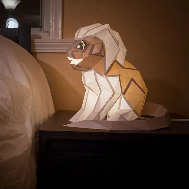 Tamarin 3D Paper Model, Lamp
