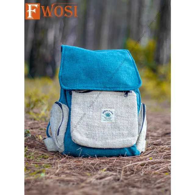 Backpack: Trendy Handmade Hemp Travel Bag Teacher Bag