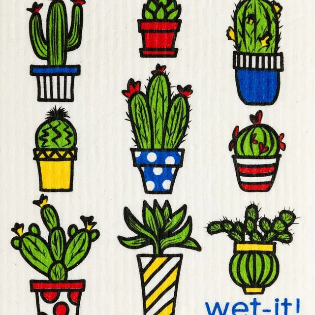 Cactus Pots Swedish Cloth