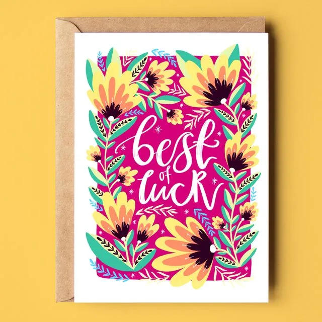 Best Of Luck Recycled Card