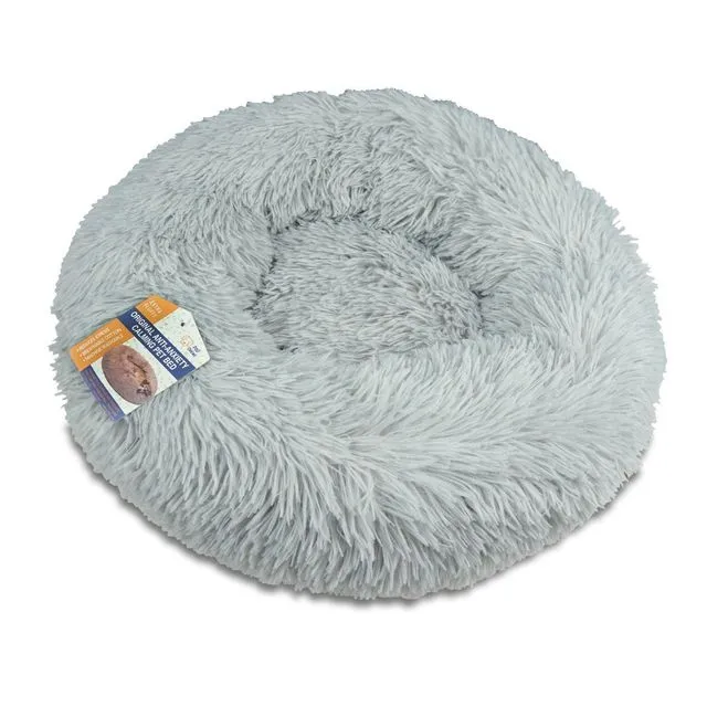Ultra Fluffy Pet Bed (Gray, Medium)