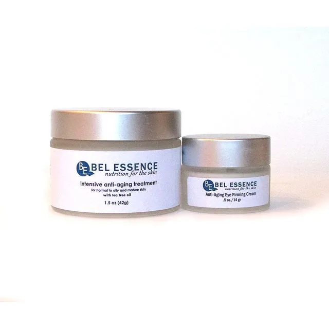 Anti Aging Face Cream Moisturizer for Oily Skin and Skin Firming Eye Cream Duo