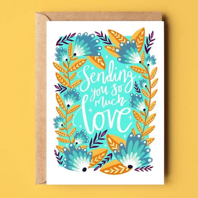 Sending You So Much Love Recycled Card