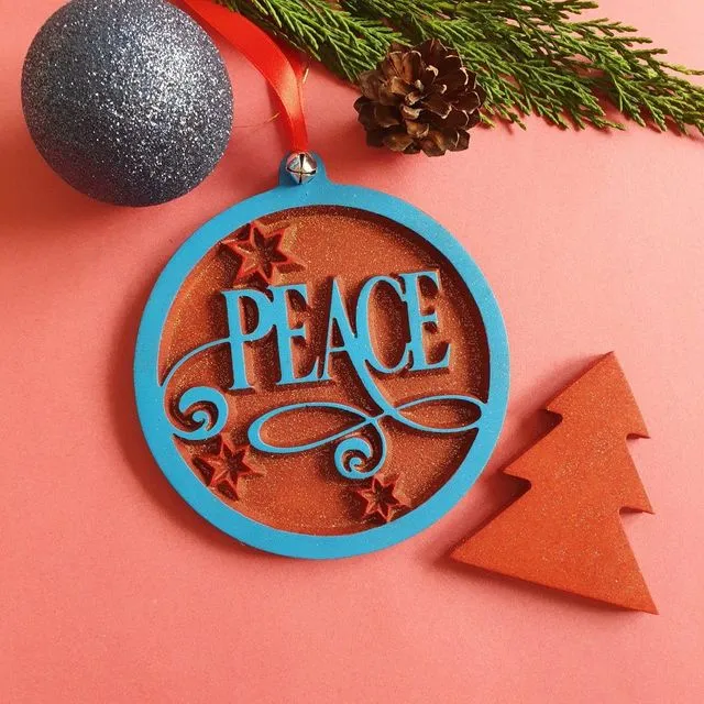 Hanging Christmas Decorations, New Home Gift, Christmas, Gift, Peace - Red