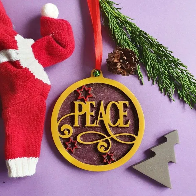 Hanging Christmas Decorations, New Home Gift, Christmas, Gift, Peace - Violet