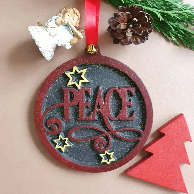 Hanging Christmas Decorations, New Home Gift, Christmas, Gift, Peace - Chocolate