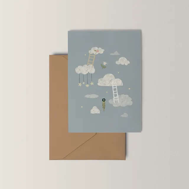 In the Clouds A6 Greeting Card