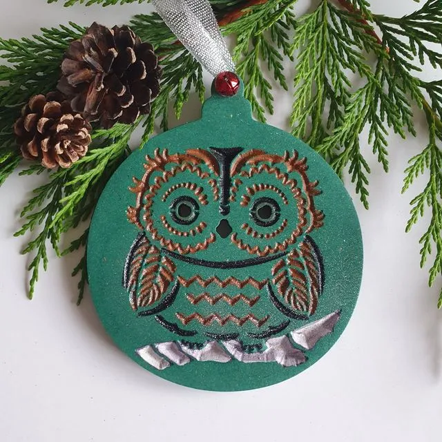 Christmas Tree Decoration, Wood Christmas Decorations, Bauble, Owl Christmas Tree