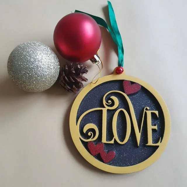 Couple 1st Christmas Decorations, Festive Ornament, Christmas Decor, Xmas Tree Bauble, Love - Chocolate