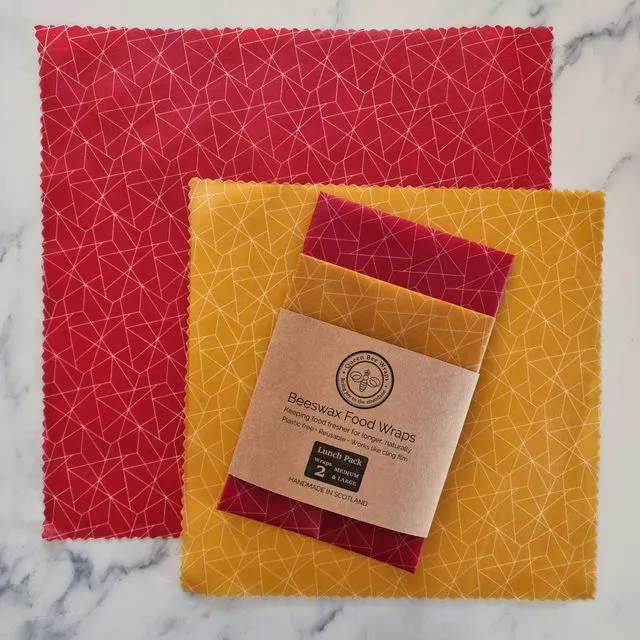 Beeswax Wrap Lunch Pack - Geo