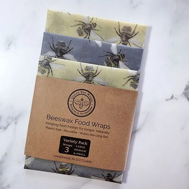 Beeswax Wrap Variety Pack - Bumble Bee