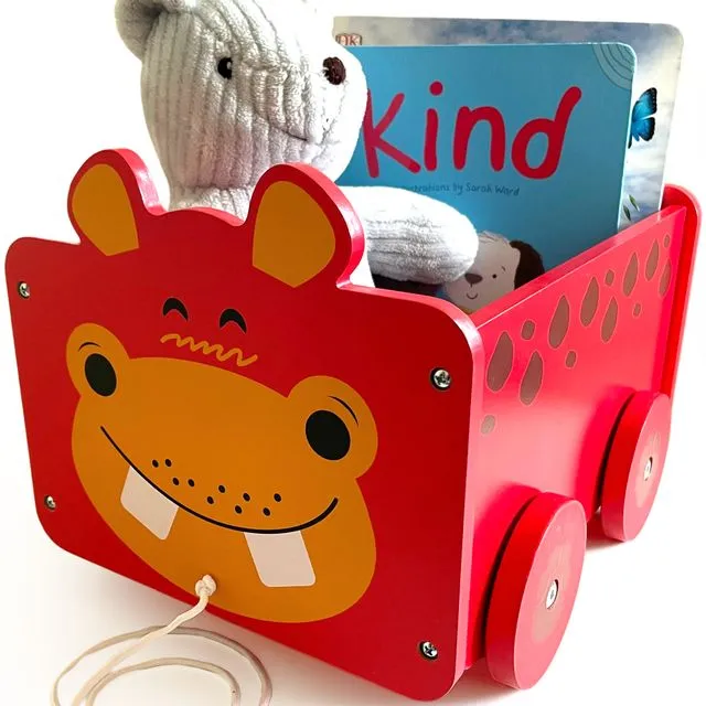 HIPPO PULL ALONG TOY BOX (Flat Packed)