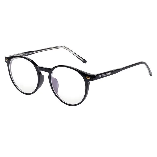 Dakota Blue Light Reading Glasses, +2.50 Lens Magnification - Black