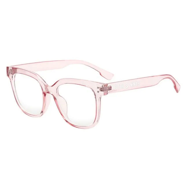 Draper Blue Light Glasses - Transparent Pink