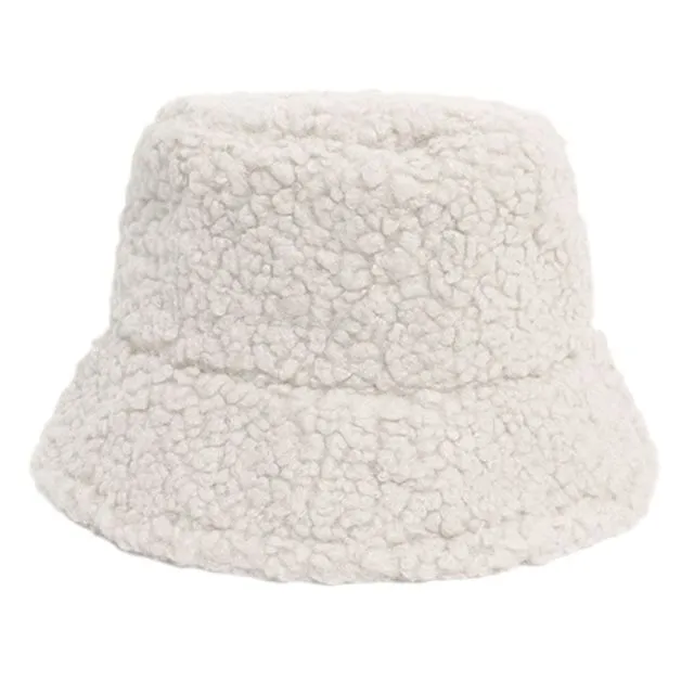 Naomi Teddy Bucket Hat - White