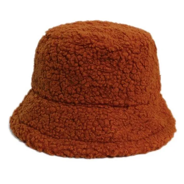 Naomi Teddy Bucket Hat - Rust