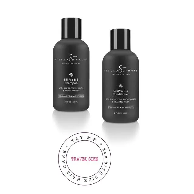 Silk Aminos ProGrade + Yarrow Extract | 2 PC | Mini Shampoo + Conditioner | Everyday Haircare | TryMe Kit | No Added Gluten