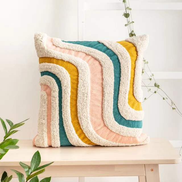Waves cushion (45 x 45 cms)