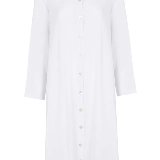 Della Shirt Dress – White