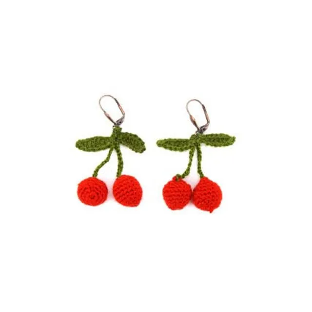 Lil Cherry Drop Earring - Red