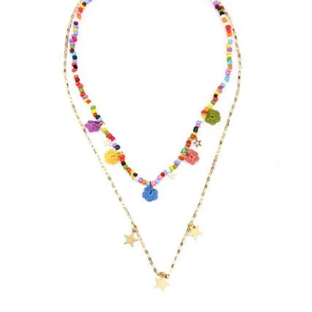 Bonbon Long Necklace - Colorful