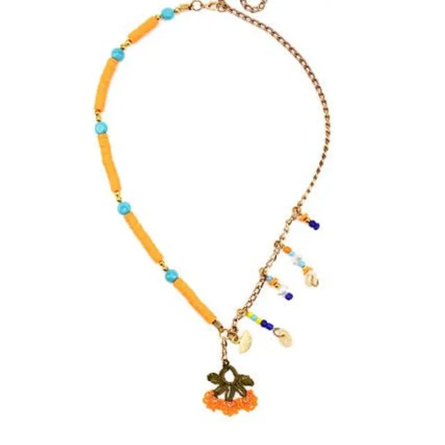 Lucky Shell Necklace - Orange