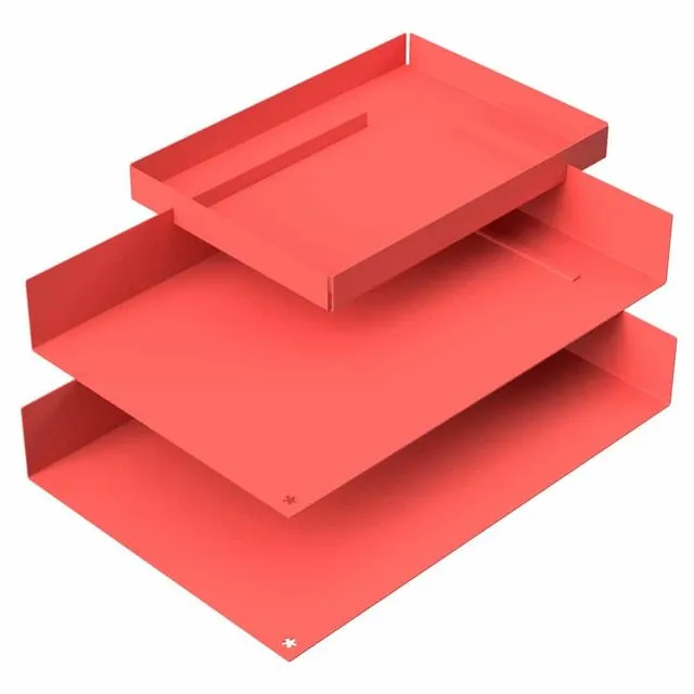 Paper Tray Coral Red