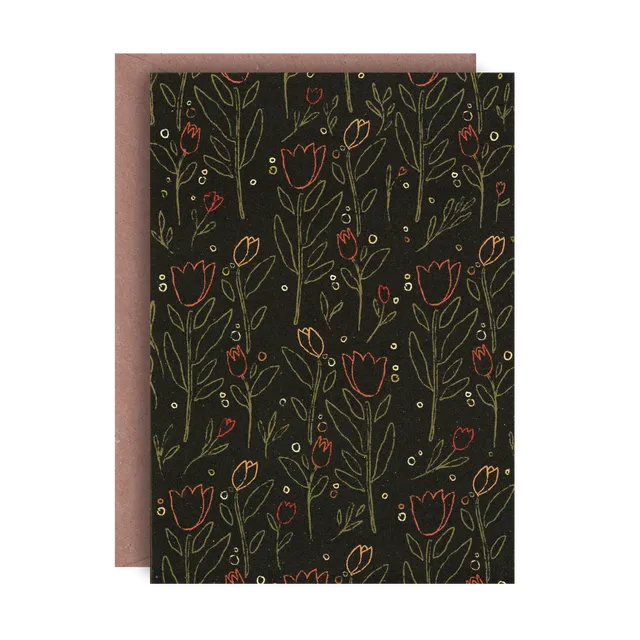 Floral Pattern Greeting Card
