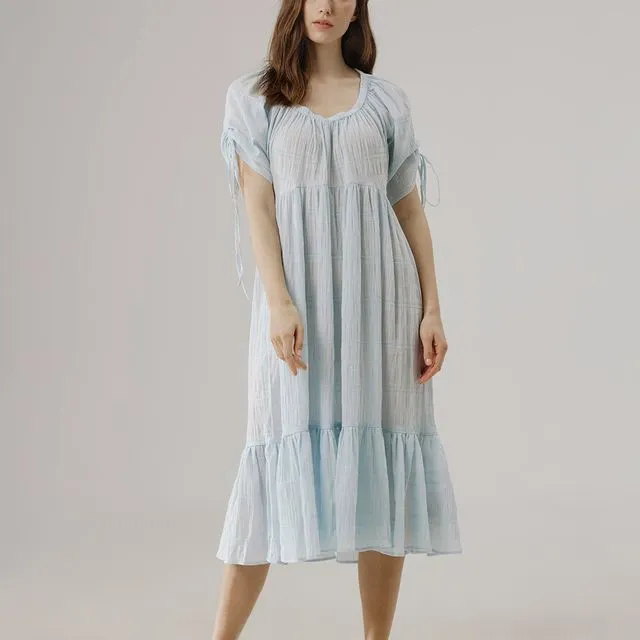 Ruffle Tiered Cotton Dress