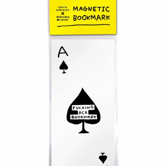 David Shrigley Funny Magnetic Bookmark Fucking Ace