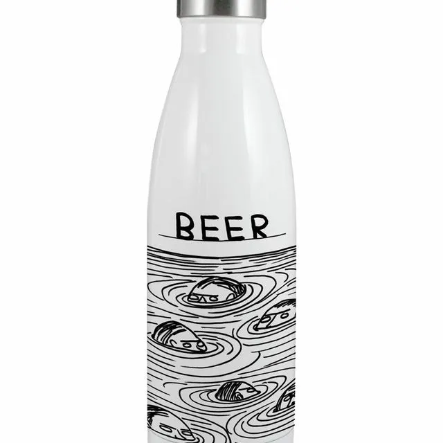 David Shrigley Funny Water Bottle Beer