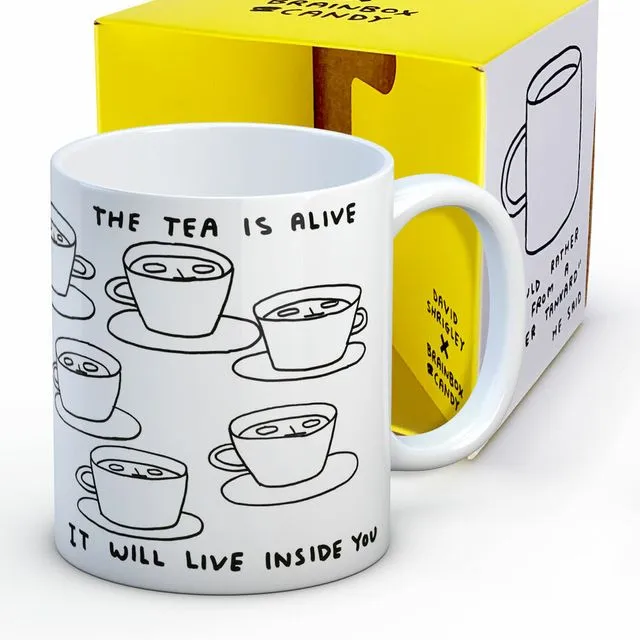 David Shrigley Funny Mug Tea Is Alive