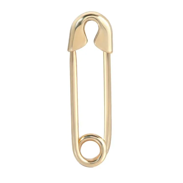 14K GOLD SAFETY PIN EARRING PAIR